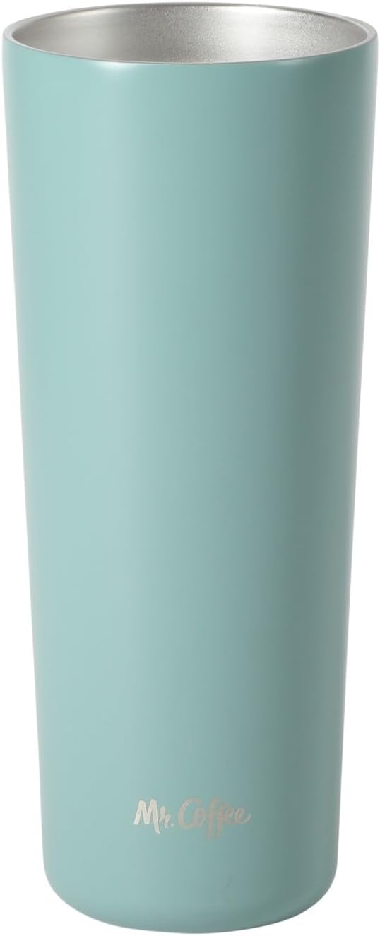 Java Quest 16 oz Double Wall Stainless Steel Tumbler with Lid & Reusable Straw, Insulated Thermal Drink Cup for Hot & Cold Beverages, Teal