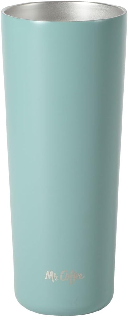 Java Quest 16 oz Double Wall Stainless Steel Tumbler with Lid & Reusable Straw, Insulated Thermal Drink Cup for Hot & Cold Beverages, Teal