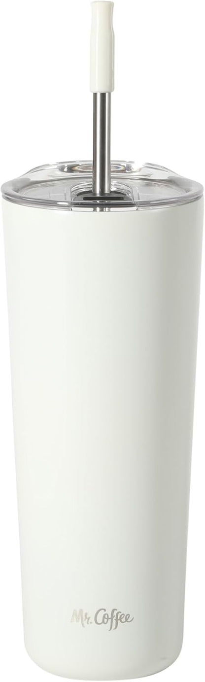 Java Quest 16 oz Double Wall Stainless Steel Tumbler with Lid & Reusable Straw, Insulated Thermal Drink Cup for Hot & Cold Beverages, Teal