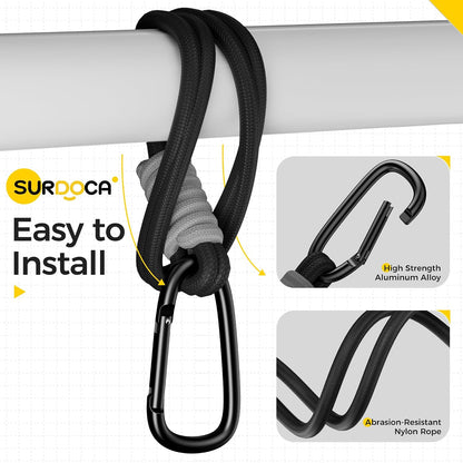 Baby Stroller Hooks, Stroller Clips and Hooks for Diaper Bag, Mommy Bag Hook for Stroller Heavy Duty, Universal Stroller Hanger and Strap, Stroller Accessories for Mom