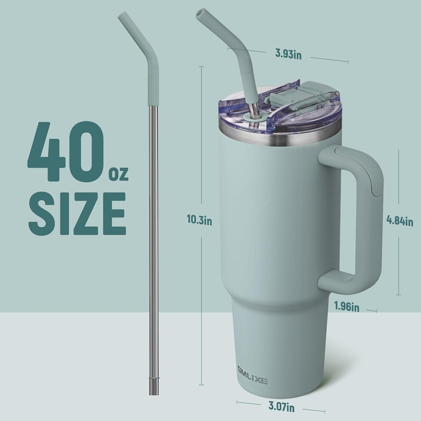 30 oz Tumbler with Handle, Tumbler with Lid and Straw, Double Wall Vacuum Insulated Travel Mug Stainless Steel Tumbler for Hot and Cold, Cupholder Friendly (Almond Birch)