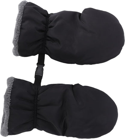 Stroller Hand Muffs Winter Thick Warm Gloves for Outdoor Strolls with Adjustable Straps Baby Stroller Accessories
