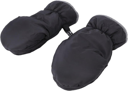 Stroller Hand Muffs Winter Thick Warm Gloves for Outdoor Strolls with Adjustable Straps Baby Stroller Accessories