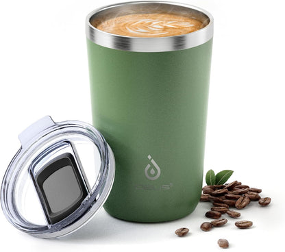 17 oz Travel Coffee Mug, Double Wall Vacuum Stainless Steel Insulated Coffee Tumbler With Lid, Splash-Proof & Cup Holder Friendly, Keeps Drinks Hot/Cold, Dishwasher Safe, Celadon
