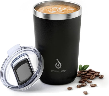 17 oz Travel Coffee Mug, Double Wall Vacuum Stainless Steel Insulated Coffee Tumbler With Lid, Splash-Proof & Cup Holder Friendly, Keeps Drinks Hot/Cold, Dishwasher Safe, Celadon