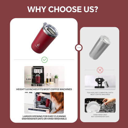 17 oz Travel Coffee Mug, Double Wall Vacuum Stainless Steel Insulated Coffee Tumbler With Lid, Splash-Proof & Cup Holder Friendly, Keeps Drinks Hot/Cold, Dishwasher Safe, Celadon