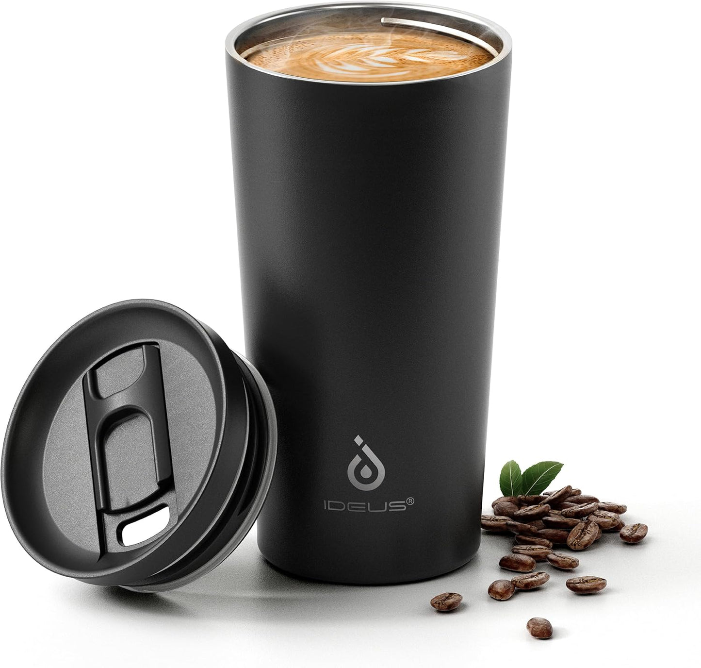 17 oz Travel Coffee Mug, Double Wall Vacuum Stainless Steel Insulated Coffee Tumbler With Lid, Splash-Proof & Cup Holder Friendly, Keeps Drinks Hot/Cold, Dishwasher Safe, Celadon