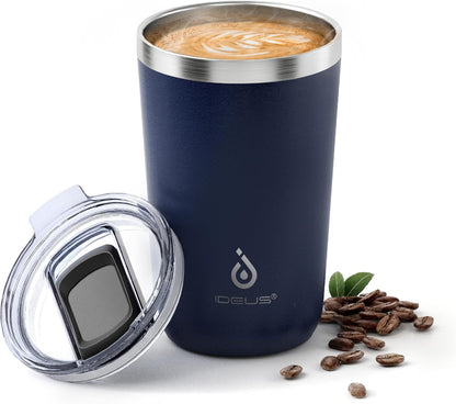 17 oz Travel Coffee Mug, Double Wall Vacuum Stainless Steel Insulated Coffee Tumbler With Lid, Splash-Proof & Cup Holder Friendly, Keeps Drinks Hot/Cold, Dishwasher Safe, Celadon