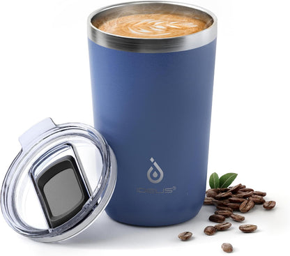 17 oz Travel Coffee Mug, Double Wall Vacuum Stainless Steel Insulated Coffee Tumbler With Lid, Splash-Proof & Cup Holder Friendly, Keeps Drinks Hot/Cold, Dishwasher Safe, Celadon