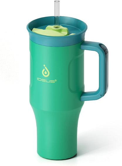 17 oz Travel Coffee Mug, Double Wall Vacuum Stainless Steel Insulated Coffee Tumbler With Lid, Splash-Proof & Cup Holder Friendly, Keeps Drinks Hot/Cold, Dishwasher Safe, Celadon