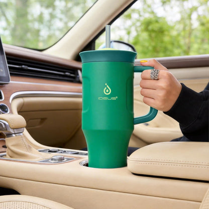 17 oz Travel Coffee Mug, Double Wall Vacuum Stainless Steel Insulated Coffee Tumbler With Lid, Splash-Proof & Cup Holder Friendly, Keeps Drinks Hot/Cold, Dishwasher Safe, Celadon