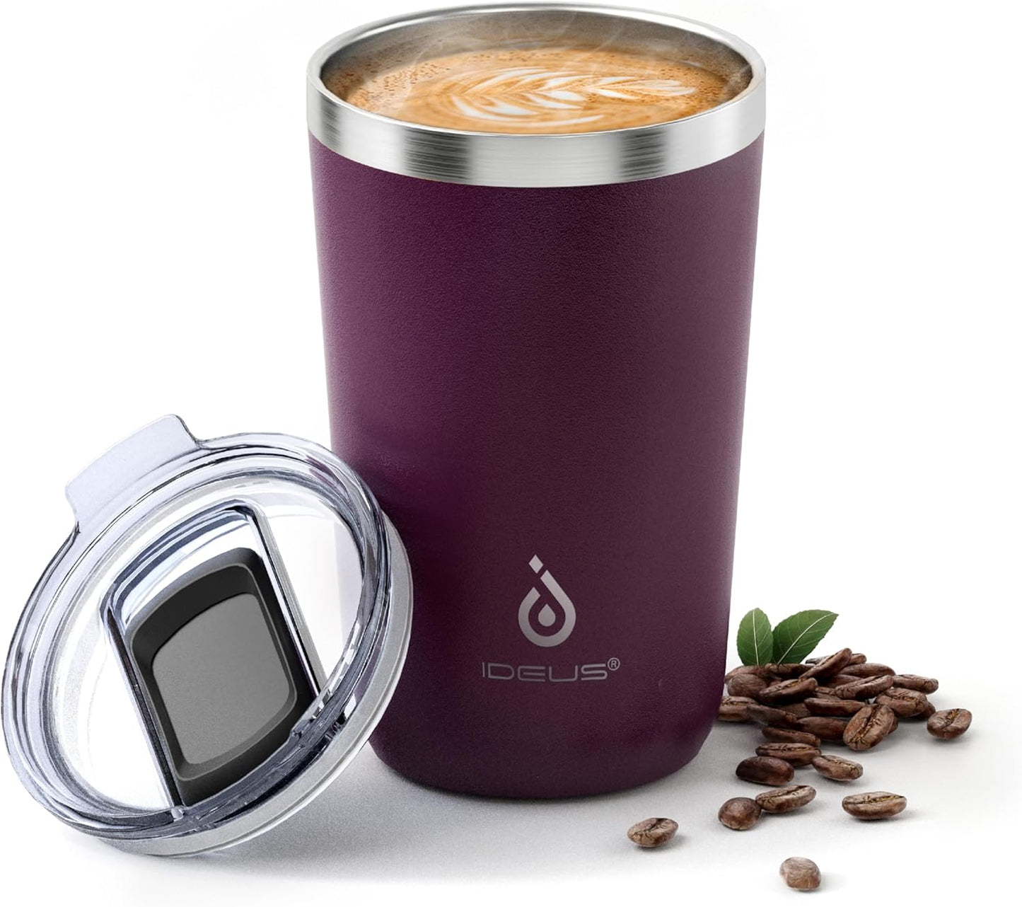 17 oz Travel Coffee Mug, Double Wall Vacuum Stainless Steel Insulated Coffee Tumbler With Lid, Splash-Proof & Cup Holder Friendly, Keeps Drinks Hot/Cold, Dishwasher Safe, Celadon