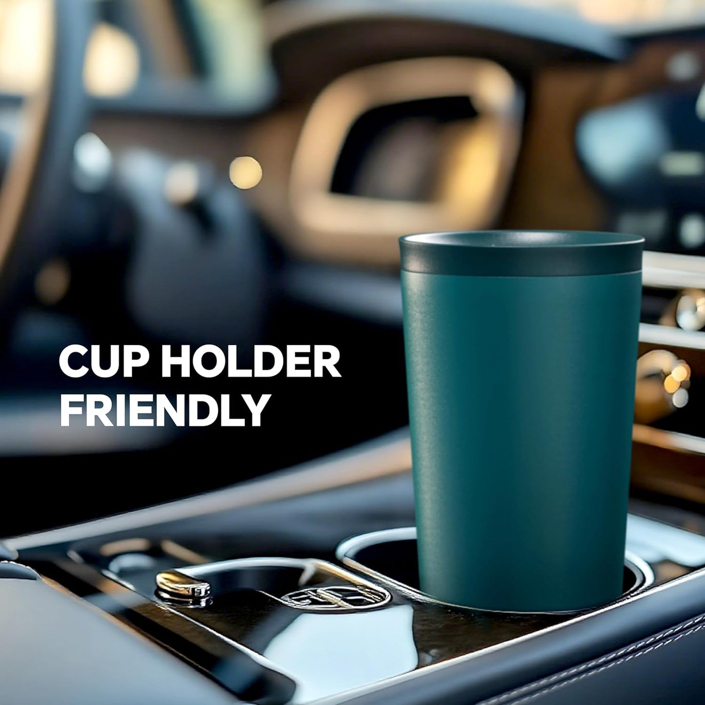 17 oz Travel Coffee Mug, Double Wall Vacuum Stainless Steel Insulated Coffee Tumbler With Lid, Splash-Proof & Cup Holder Friendly, Keeps Drinks Hot/Cold, Dishwasher Safe, Celadon