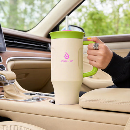 17 oz Travel Coffee Mug, Double Wall Vacuum Stainless Steel Insulated Coffee Tumbler With Lid, Splash-Proof & Cup Holder Friendly, Keeps Drinks Hot/Cold, Dishwasher Safe, Celadon