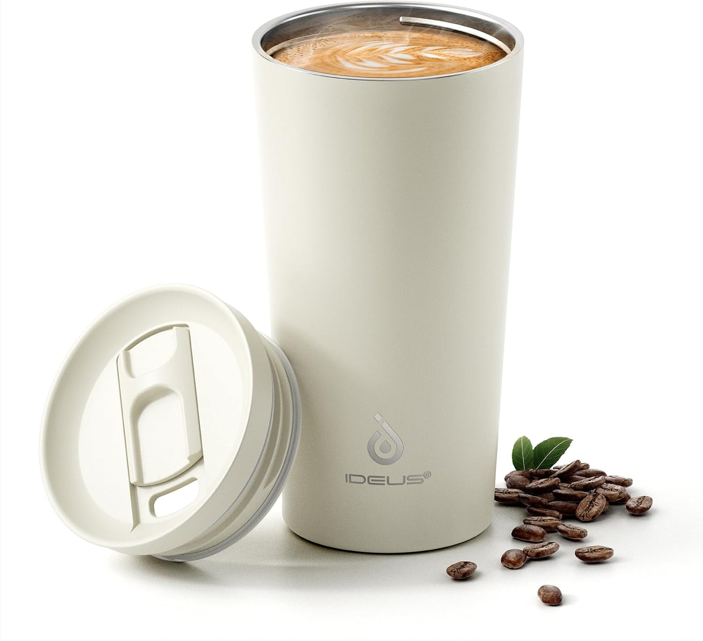 17 oz Travel Coffee Mug, Double Wall Vacuum Stainless Steel Insulated Coffee Tumbler With Lid, Splash-Proof & Cup Holder Friendly, Keeps Drinks Hot/Cold, Dishwasher Safe, Celadon