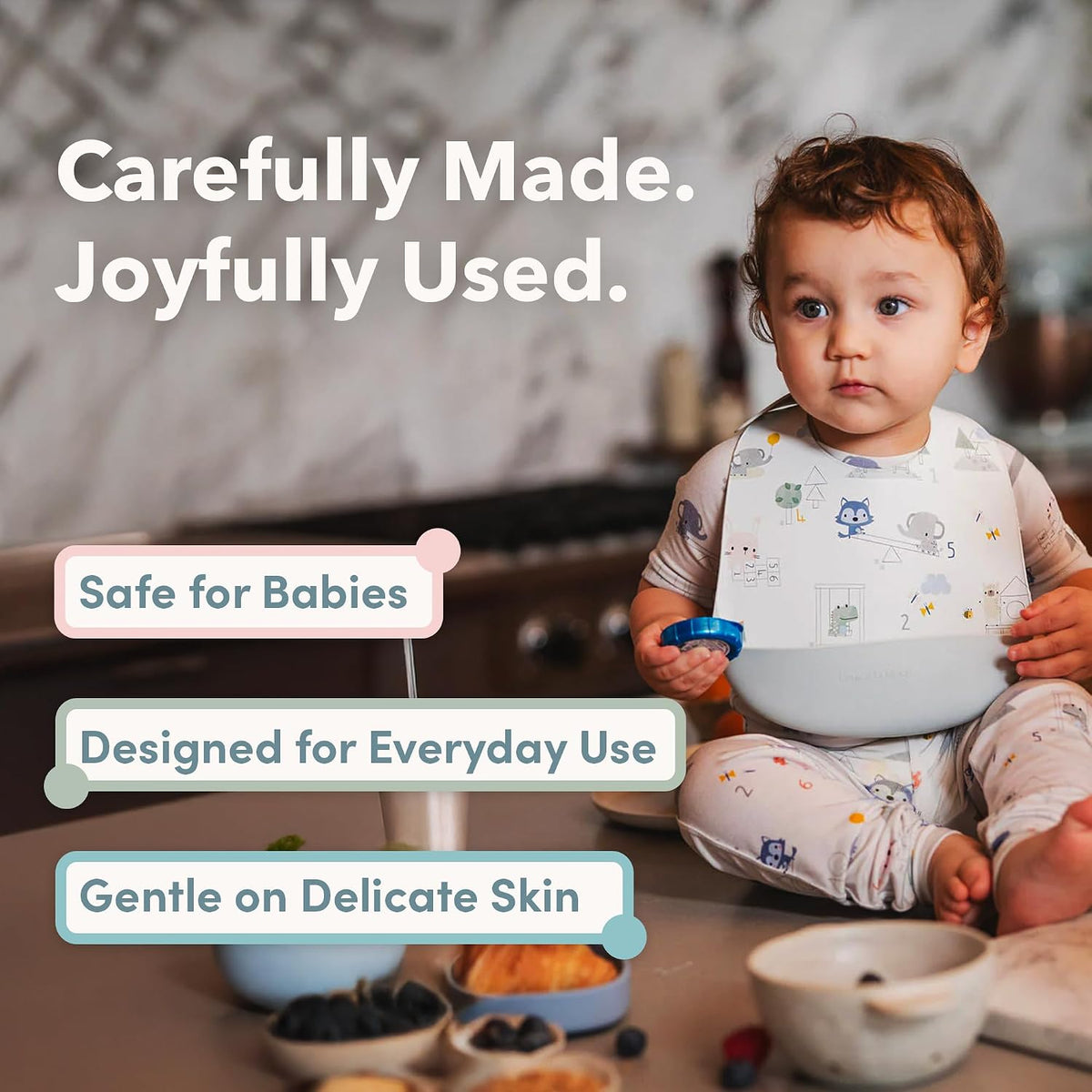 Soft, Waterproof Silicone Feeding Bib