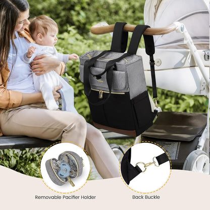 Diaper Bag Backpack,Tote Bag with Insulated Pockets Changing Pad