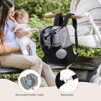 Diaper Bag Backpack,Tote Bag with Insulated Pockets Changing Pad