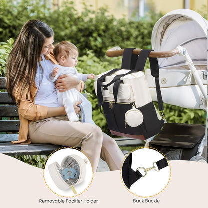 Diaper Bag Backpack,Tote Bag with Insulated Pockets Changing Pad