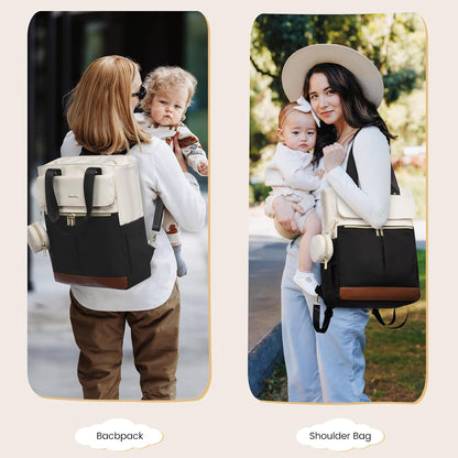 Diaper Bag Backpack,Tote Bag with Insulated Pockets Changing Pad