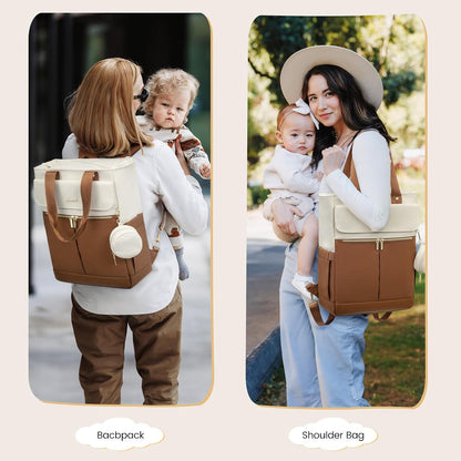 Diaper Bag Backpack,Tote Bag with Insulated Pockets Changing Pad