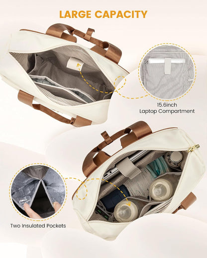 Diaper Bag Backpack,Tote Bag with Insulated Pockets Changing Pad