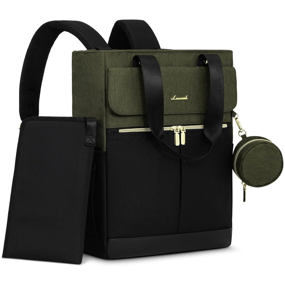 Diaper Bag Backpack,Tote Bag with Insulated Pockets Changing Pad