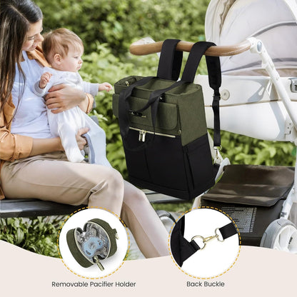 Diaper Bag Backpack,Tote Bag with Insulated Pockets Changing Pad