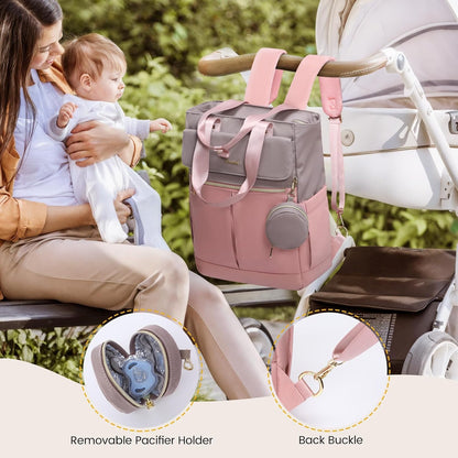 Diaper Bag Backpack,Tote Bag with Insulated Pockets Changing Pad