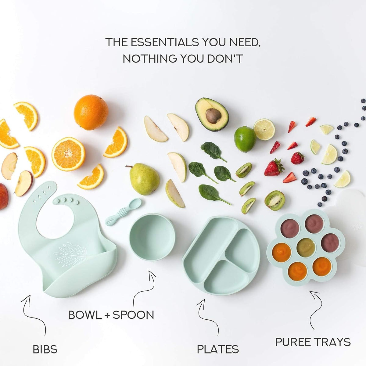 Baby Food Storage Containers - Freezer Safe Tray Silicone Baby Food Freezer Storage Tray Molds Breast Milk Freezer Tray - 2.5 Oz BPA Free with Clip-on Lid for homemade Purees & Breastmilk