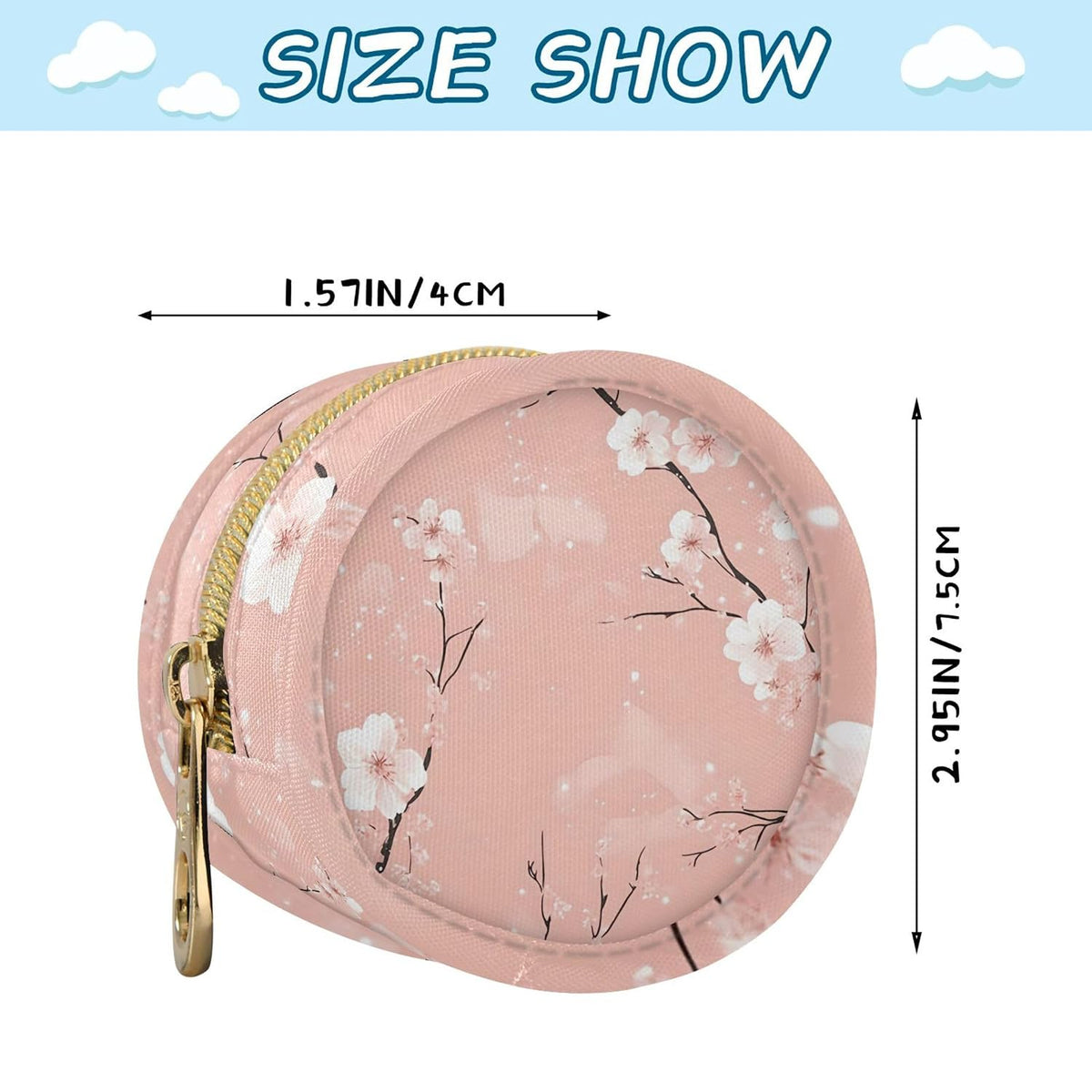 Beautiful Cherry Blossoms Baby Pacifier Holder Case, Dustproof Portable Storage Box for Diaper Bag Purse, Pacifier Storage Container for Boys & Girls
