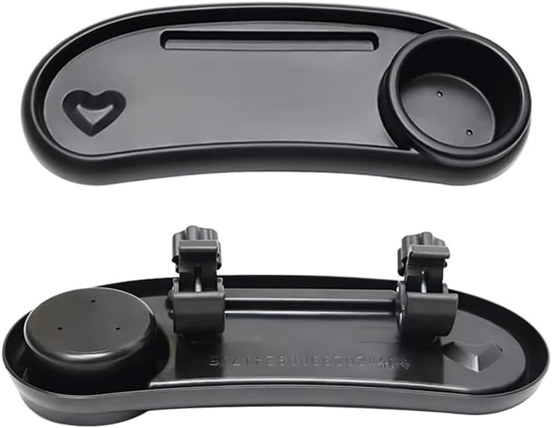 3 in 1 Universal Stroller Snack Tray, Stroller Cup Holder with Phone Holder, Stroller Snack Tray Attachment, Clip On Baby Stroller Accessories for Joggers, Umbrella & Wagons