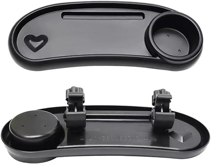 3 in 1 Universal Stroller Snack Tray, Stroller Cup Holder with Phone Holder, Stroller Snack Tray Attachment, Clip On Baby Stroller Accessories for Joggers, Umbrella & Wagons