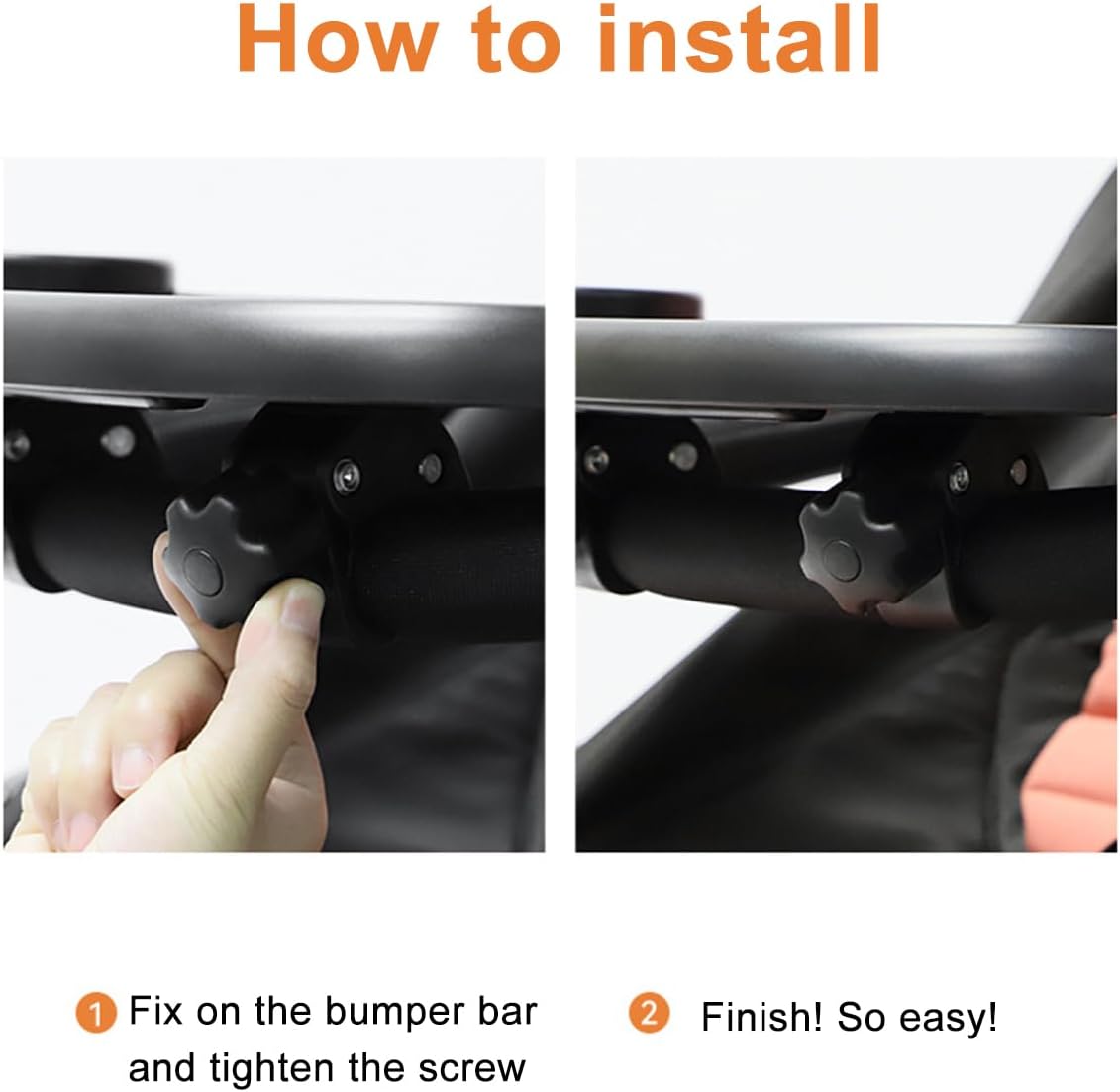 3 in 1 Universal Stroller Snack Tray, Stroller Cup Holder with Phone Holder, Stroller Snack Tray Attachment, Clip On Baby Stroller Accessories for Joggers, Umbrella & Wagons