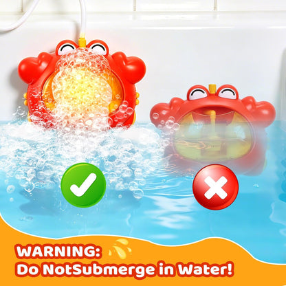 Bath Toys for Kids Ages 1-3 4-8 Rechargeable Bath Bubble Machine 2 in 1 with Baby Shower Head Light Up Crab Bath Toys with Colourful RGB Light for Toddler Boys and Girls