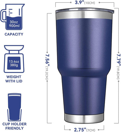 DOMICARE 30 oz Tumbler with Lid and Straw, Stainless Steel Tumblers Bulk, Insulated Vacuum Double Wall Travel Coffee Mug, Durable Powder Coated Tumbler Cup (Army Green, 1)