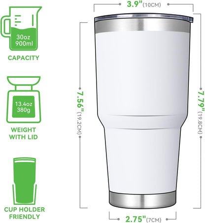 DOMICARE 30 oz Tumbler with Lid and Straw, Stainless Steel Tumblers Bulk, Insulated Vacuum Double Wall Travel Coffee Mug, Durable Powder Coated Tumbler Cup (Army Green, 1)