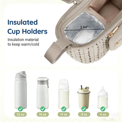 Universal Stroller Organizer with Insulated Cup Holders