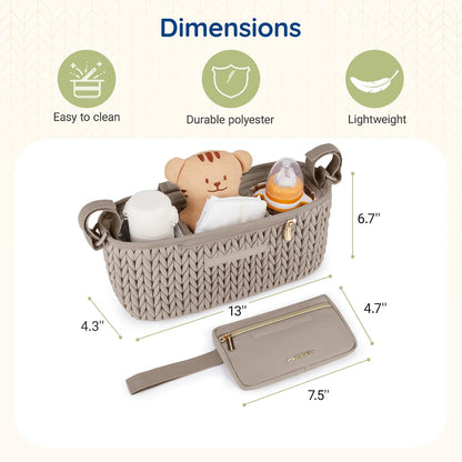 Universal Stroller Organizer with Insulated Cup Holders