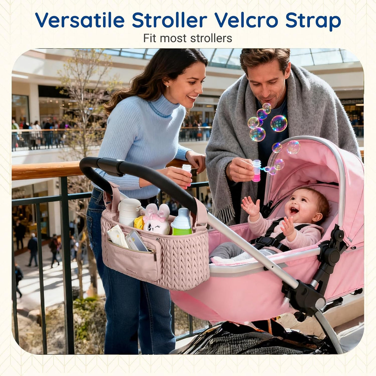 Universal Stroller Organizer with Insulated Cup Holders