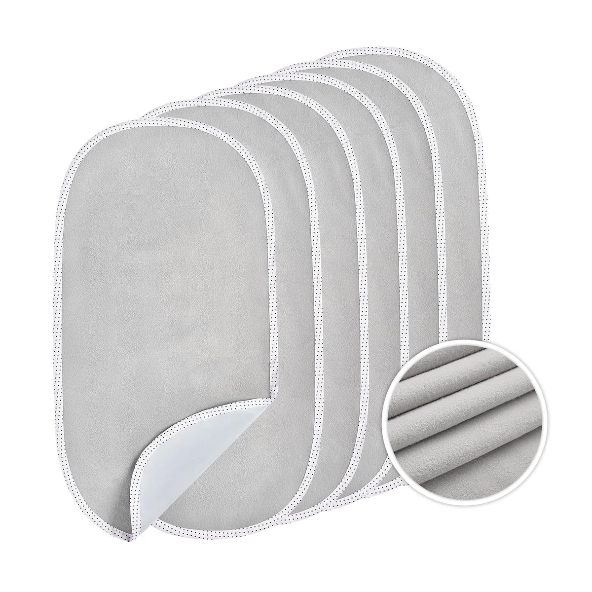 Waterproof Changing Pad Liners 6 Pack, 100% Cotton Reusable Cloth Diaper Liners, White