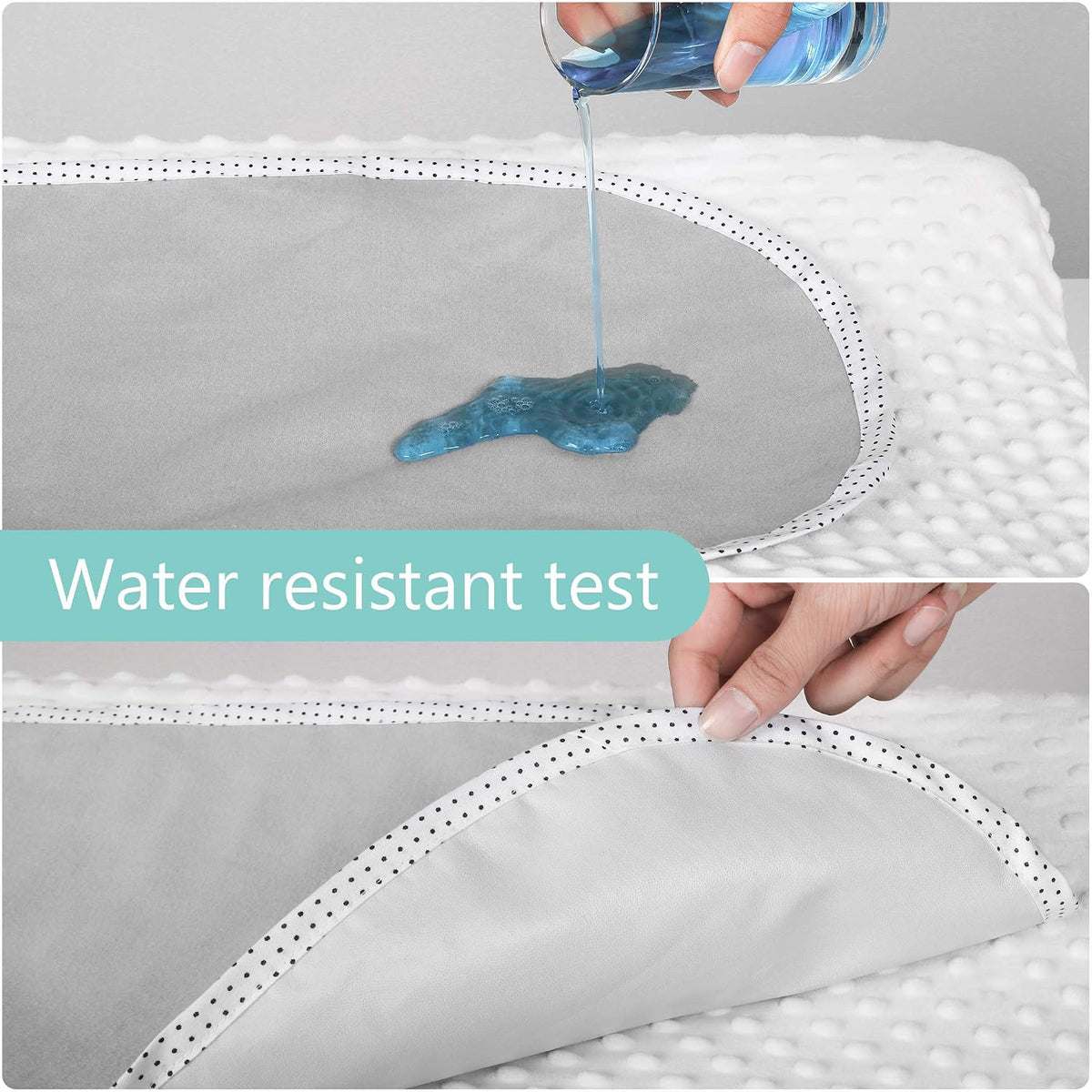 Waterproof Changing Pad Liners 6 Pack, 100% Cotton Reusable Cloth Diaper Liners, White
