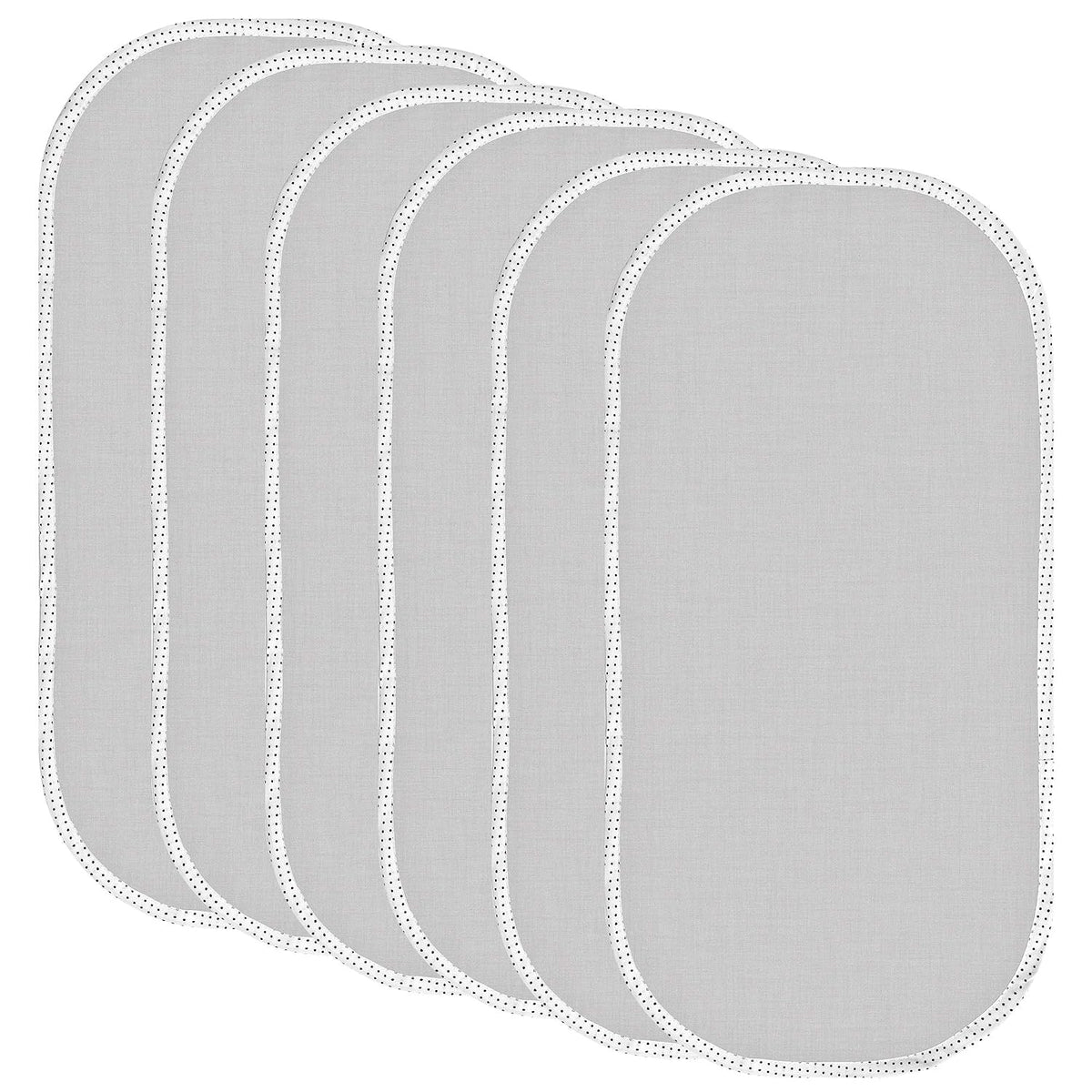 Waterproof Changing Pad Liners 6 Pack, 100% Cotton Reusable Cloth Diaper Liners, White
