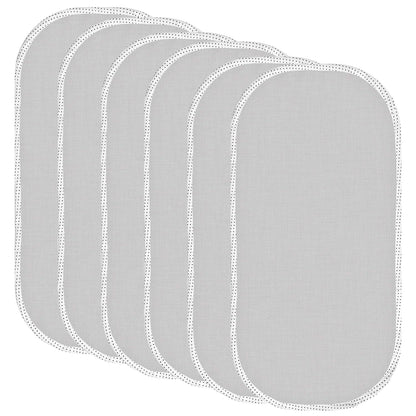 Waterproof Changing Pad Liners 6 Pack, 100% Cotton Reusable Cloth Diaper Liners, White