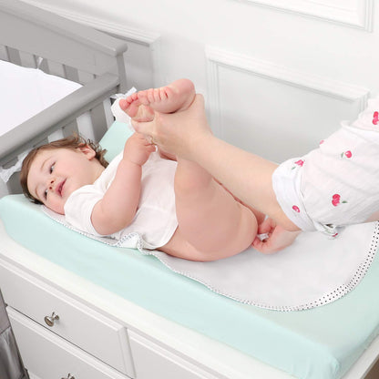 Waterproof Changing Pad Liners 6 Pack, 100% Cotton Reusable Cloth Diaper Liners, White