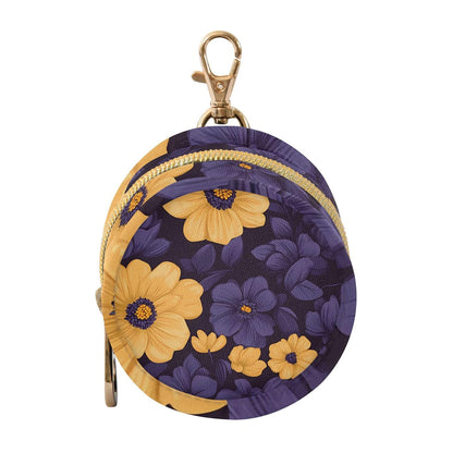 Purple and Yellow Flowers Baby Pacifier Holder Case, Dustproof Portable Storage Box for Diaper Bag Purse, Pacifier Storage Container for Boys & Girls