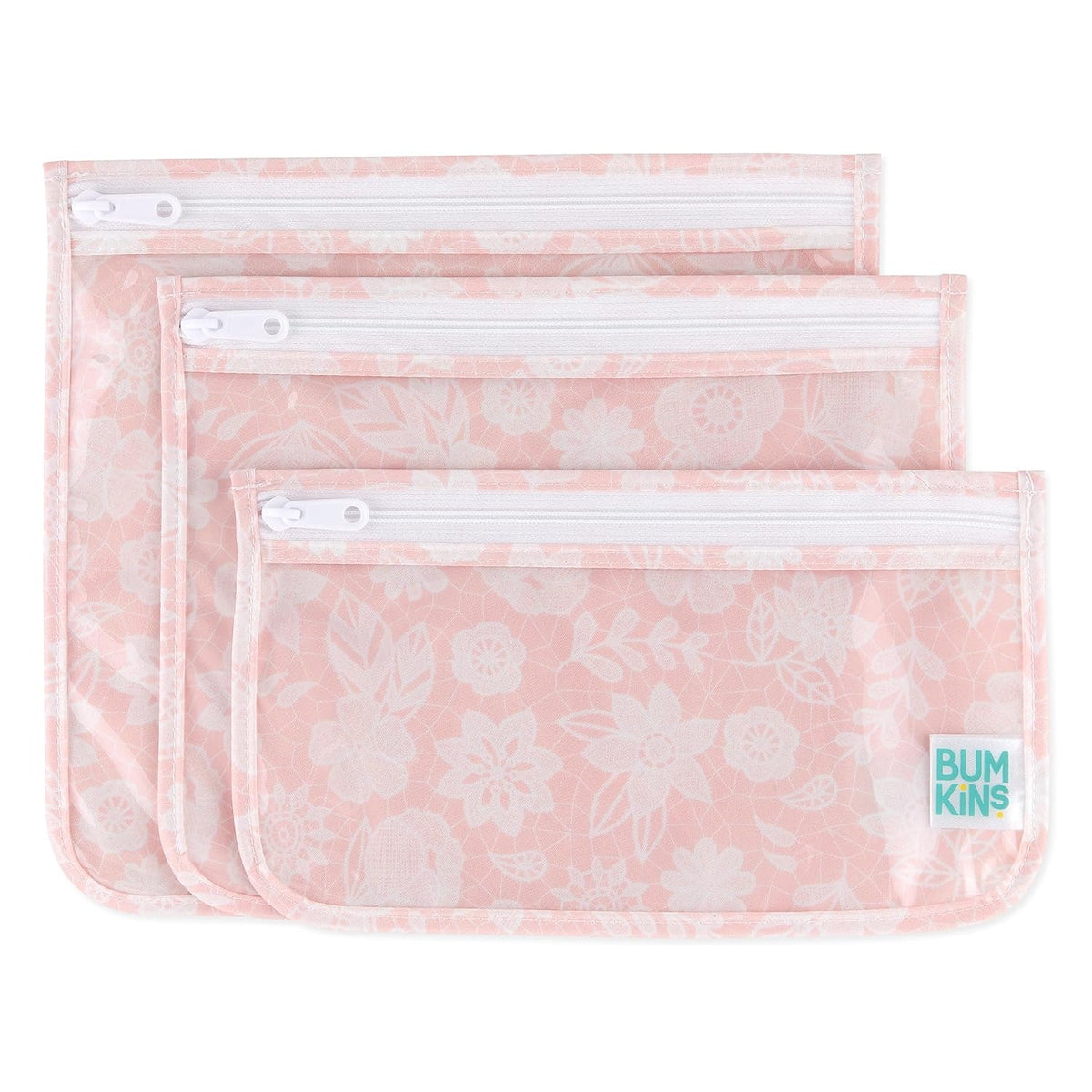 Roamio Travel Bag, Toiletry, TSA Approved Pouch, Zip Quart Size Airline Compliant, Clear-Sided, Baby, Diaper Organization, Makeup, Accessories, Packing, Set of 3 Sizes, Beige Check