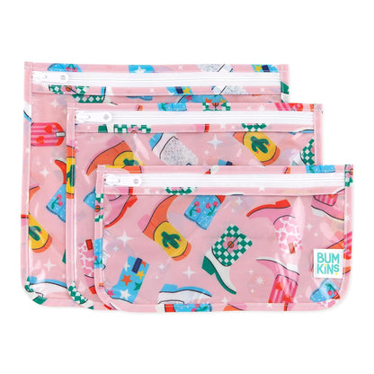 Roamio Travel Bag, Toiletry, TSA Approved Pouch, Zip Quart Size Airline Compliant, Clear-Sided, Baby, Diaper Organization, Makeup, Accessories, Packing, Set of 3 Sizes, Beige Check