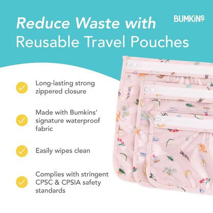 Roamio Travel Bag, Toiletry, TSA Approved Pouch, Zip Quart Size Airline Compliant, Clear-Sided, Baby, Diaper Organization, Makeup, Accessories, Packing, Set of 3 Sizes, Beige Check
