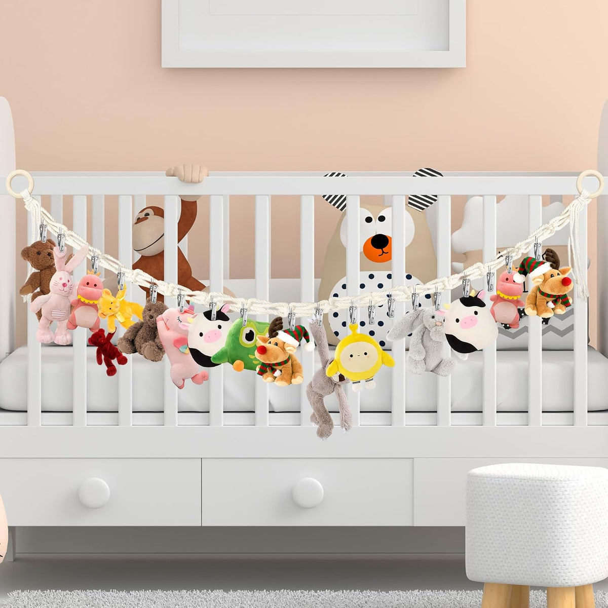 Stuffed Animal Storage Hammock Corner Hanging Stuffed Animal Holder